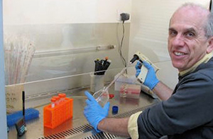 Prof. Schuldiner in his lab